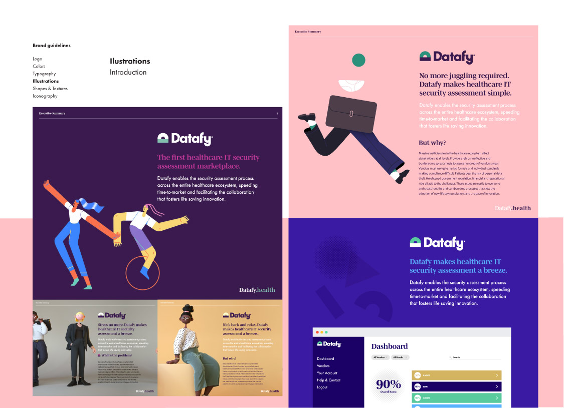 Orchestrate was hired to design the branding and website for Datafy.health